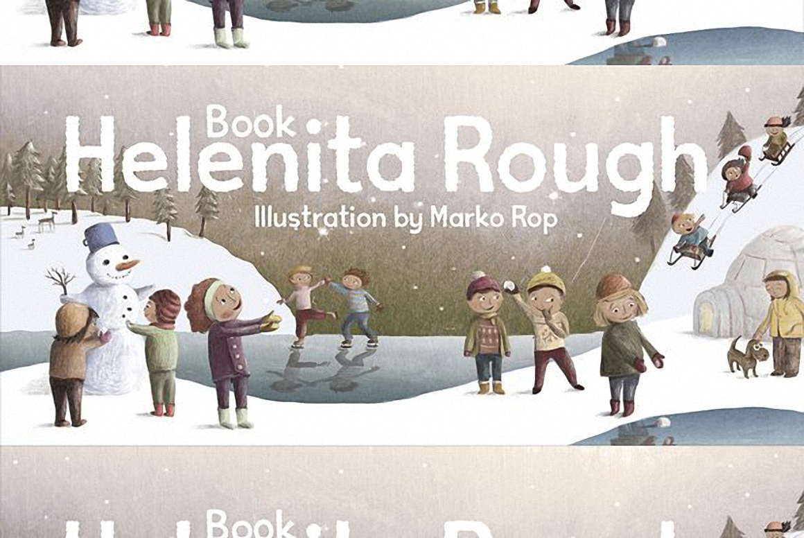 Helenita book Rough Font preview