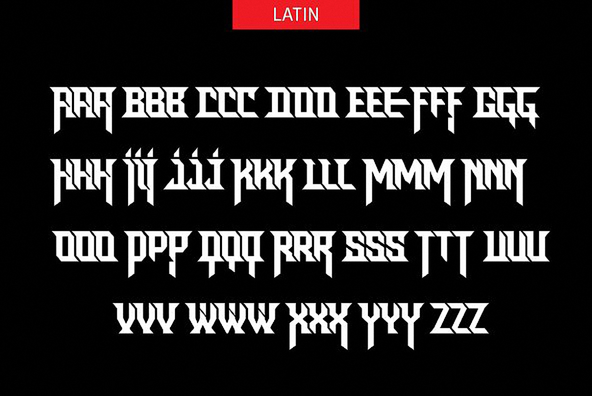 Rocklogo Heavy Font preview