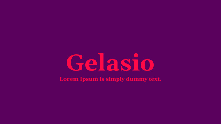 Gelasio Font preview