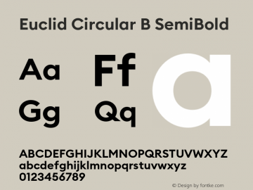 Euclid Circular Regular Font preview