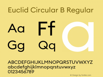 Euclid Circular B Font preview
