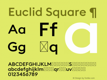Euclid Square Font preview