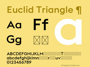 Euclid Triangle Font preview