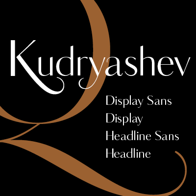 Kudryashev Display Font preview
