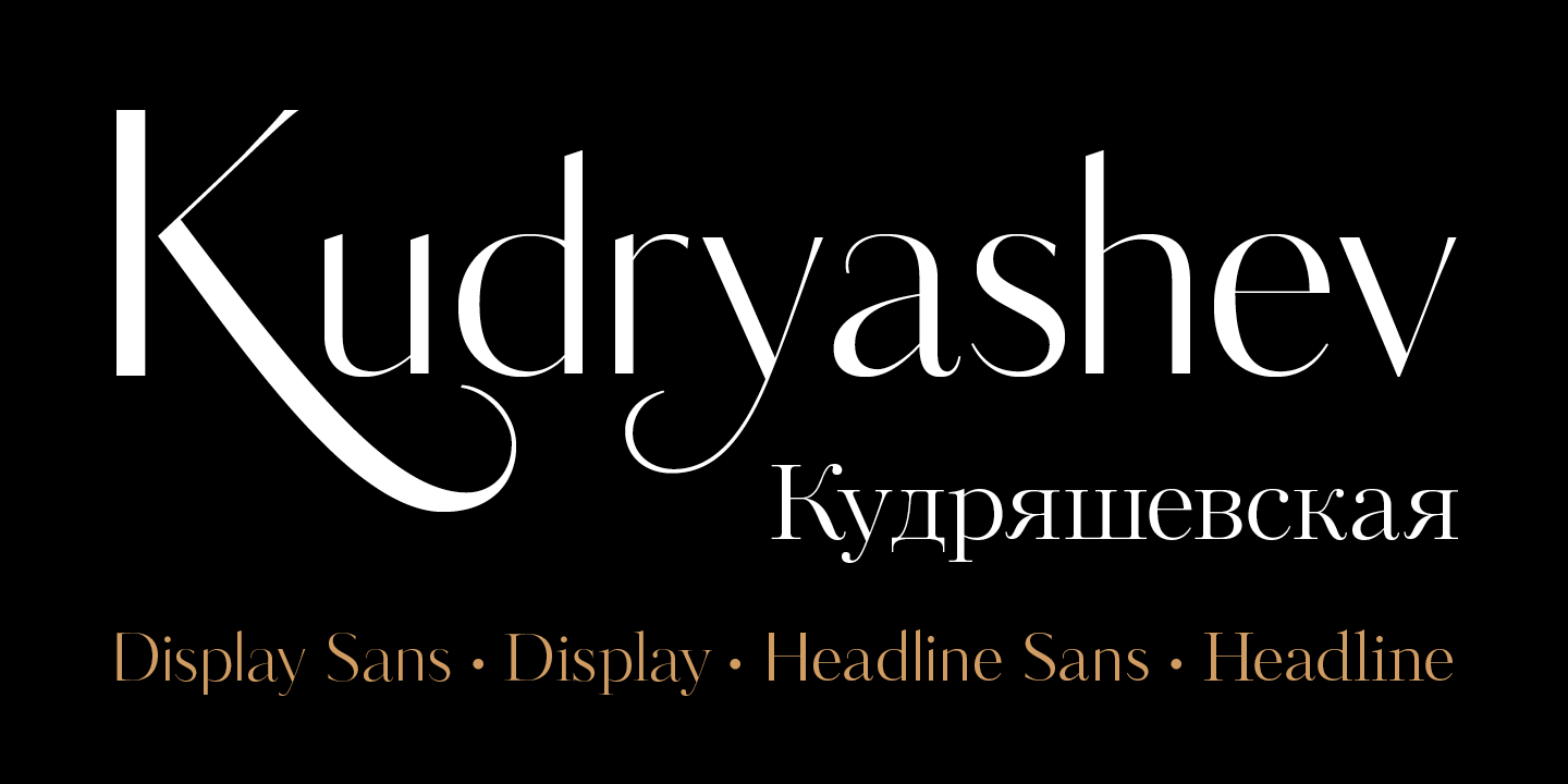 Kudryashev Display Headline Sans Font preview