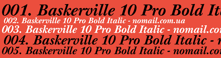 Baskerville 10 Pro Font preview
