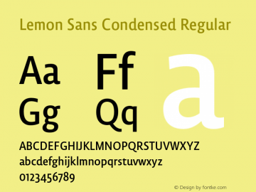 Lemon Sans Condensed Font preview