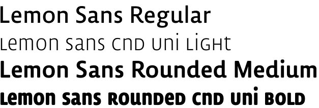 Lemon Sans Rounded Condensed Unicase Cond Bd Font preview