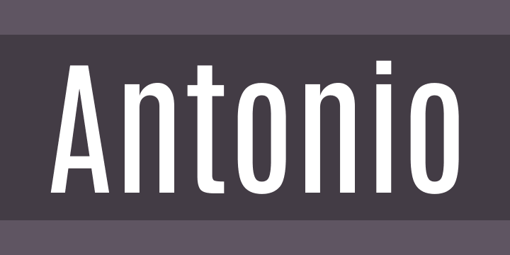 ANTONIO Light Font preview