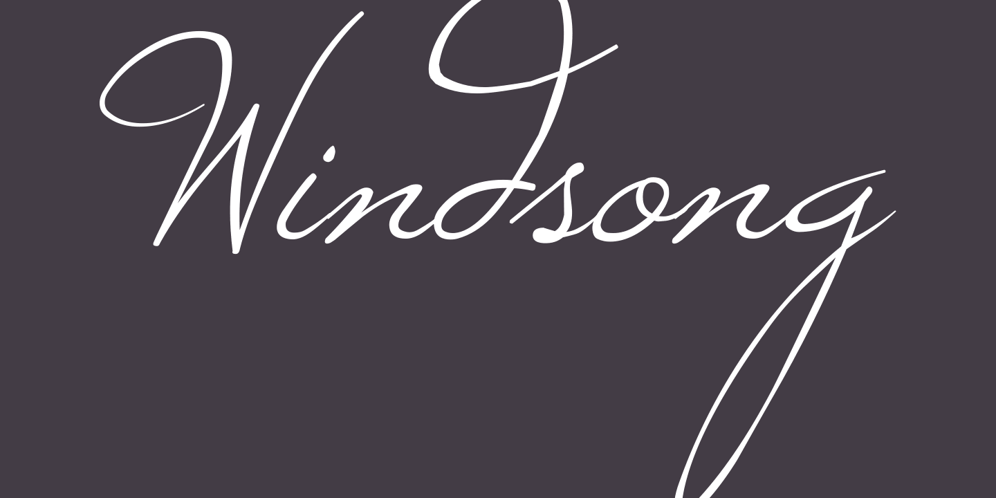 WINDSONG Regular Font preview