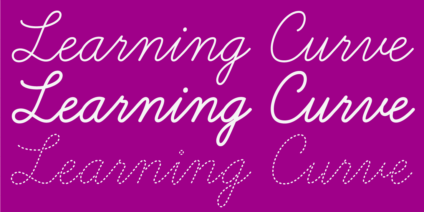 LEARNING CURVE PRO Font preview