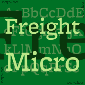 FreightMicro Font preview