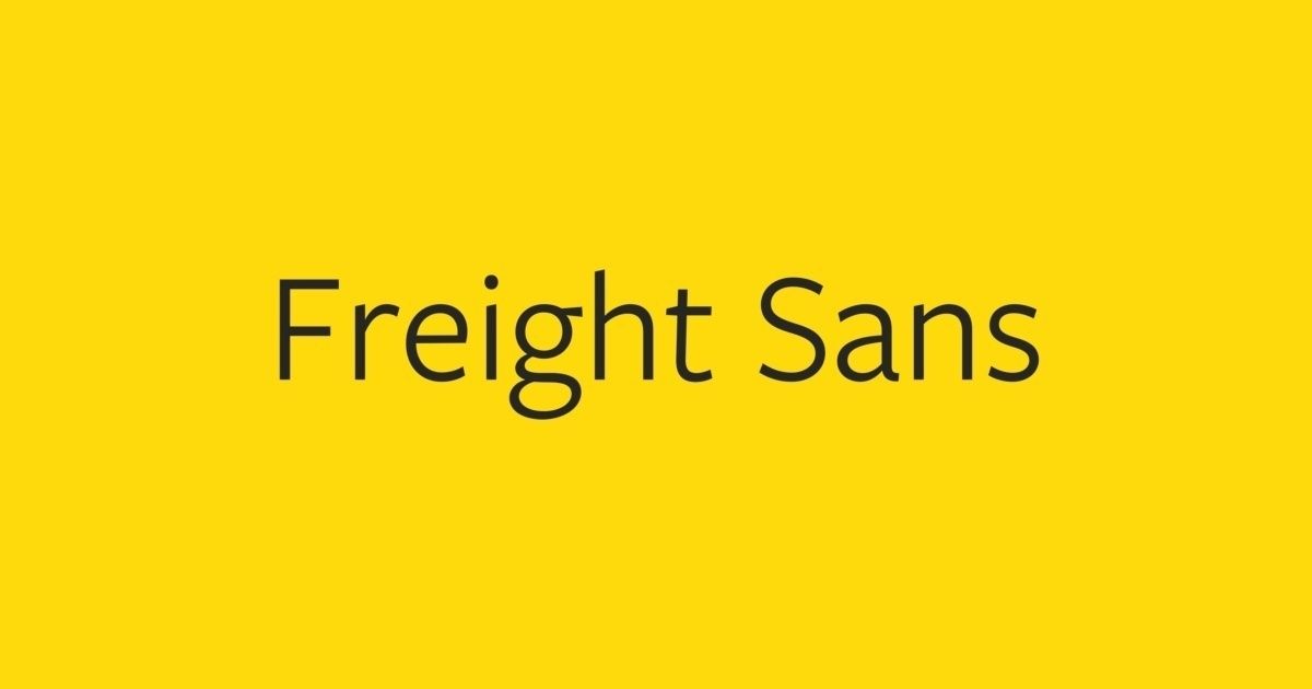 Freight Sans Font preview
