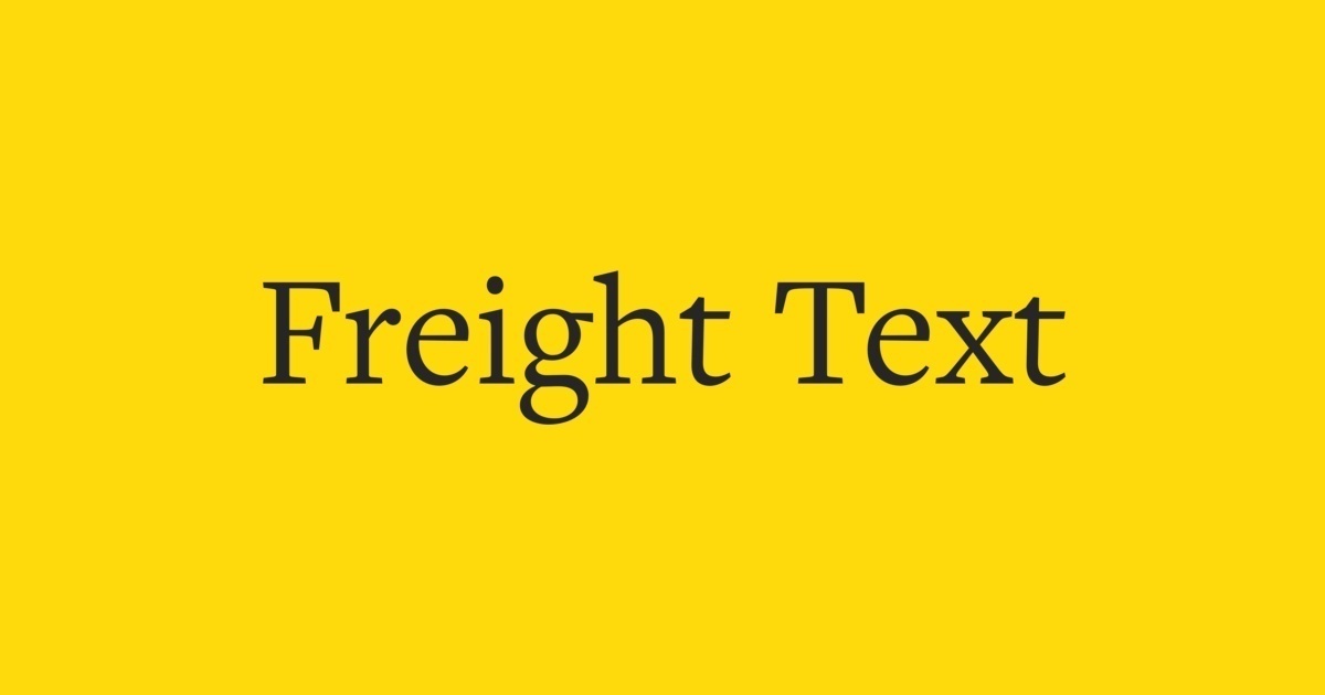 FreightText Font preview