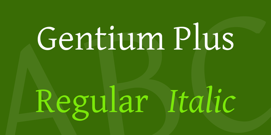 Gentium Plus Font preview