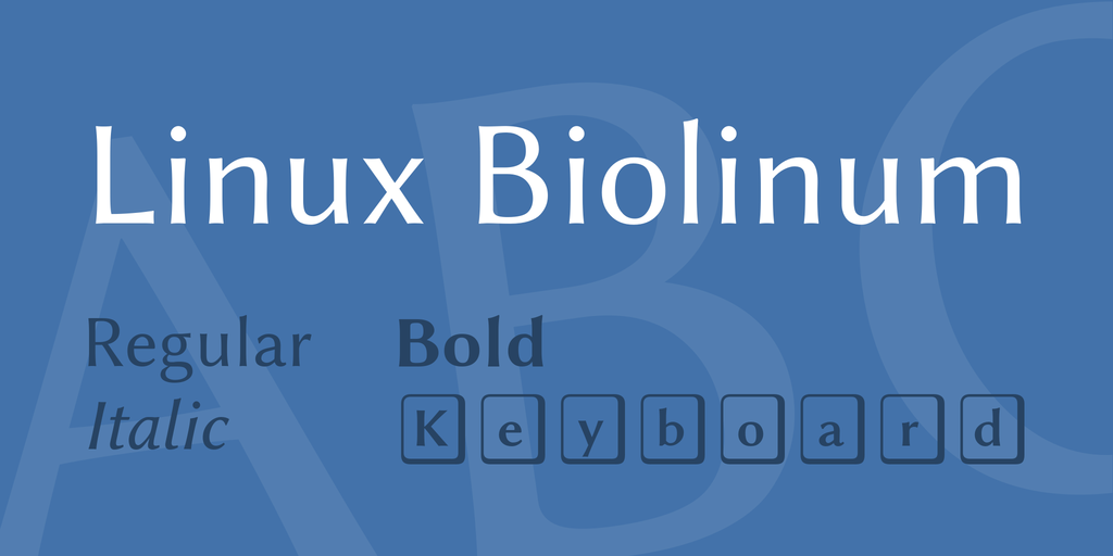 Linux Biolinum Italic Font preview