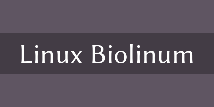 Linux Biolinum Font preview