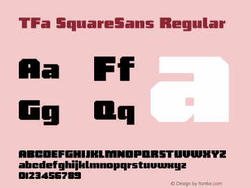 TFa SquareSans Font preview