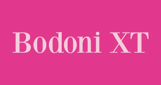 Bodoni XT Regular Font preview