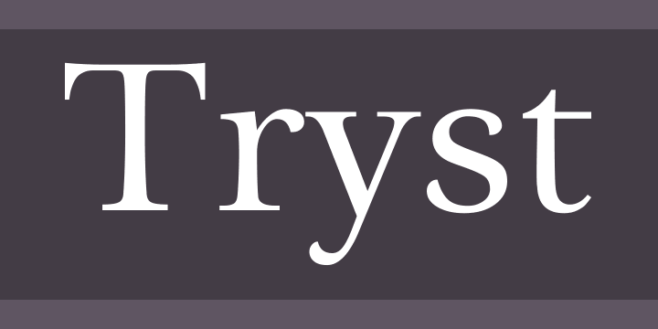TRYST Font preview