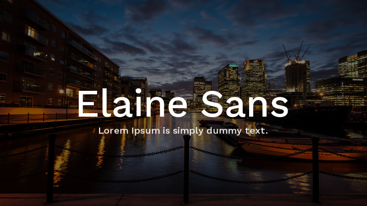 Elaine Sans Font preview