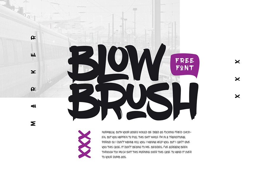 Blowbrush Font preview