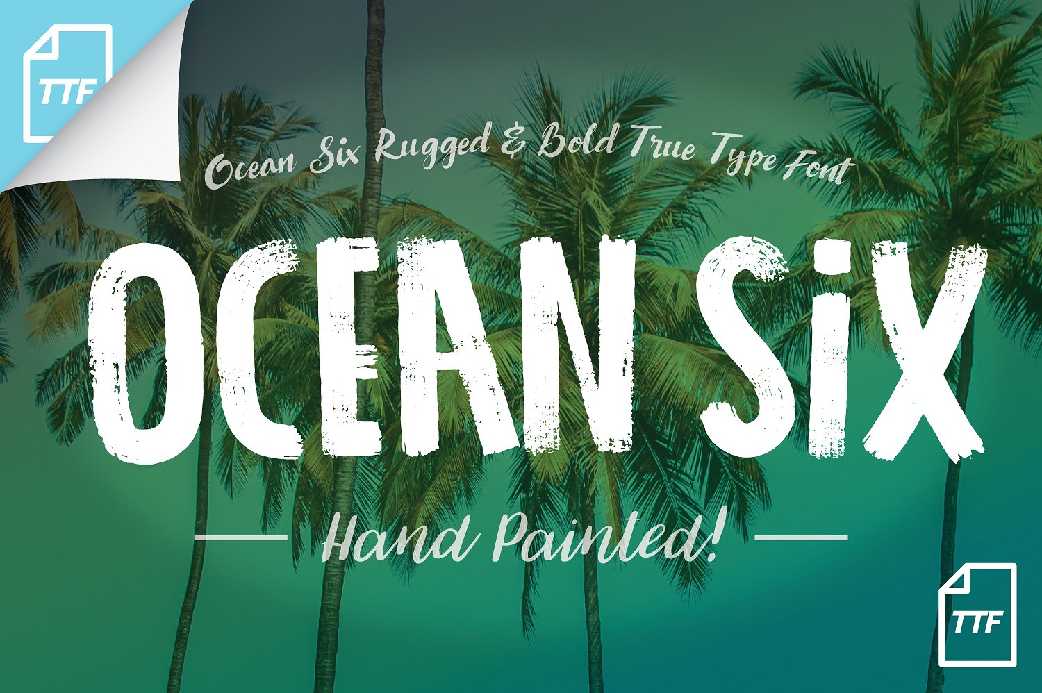 OCEAN SIX Condensed Font preview