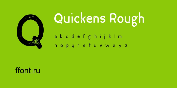 QUICKENS Font preview
