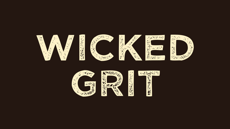 Wicked Grit Regular Font preview