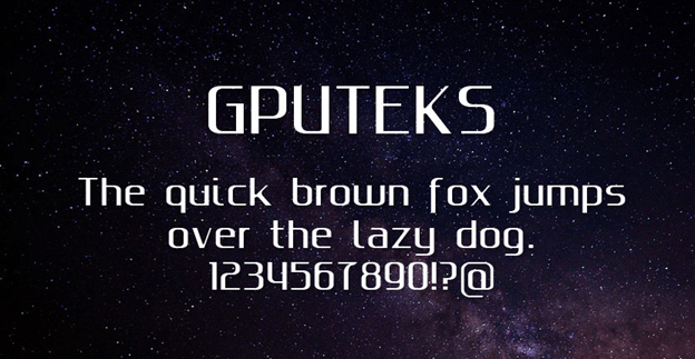 Gputeks Bold Font preview