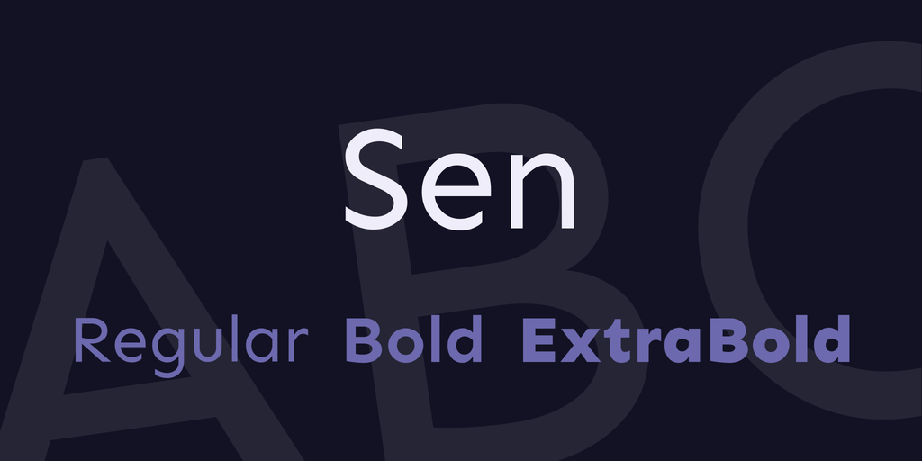 Sen Font preview