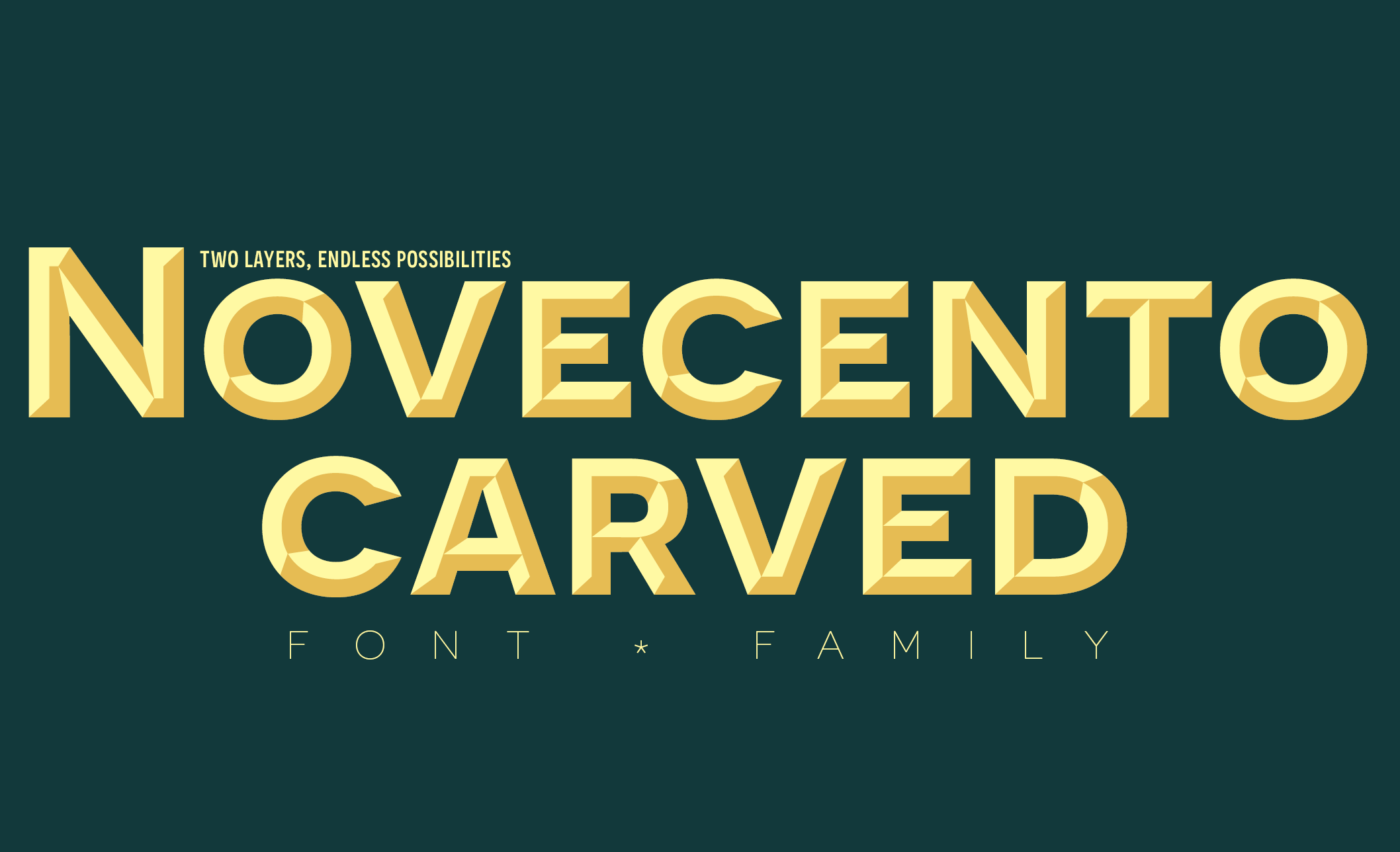 Novecento Carved Font preview