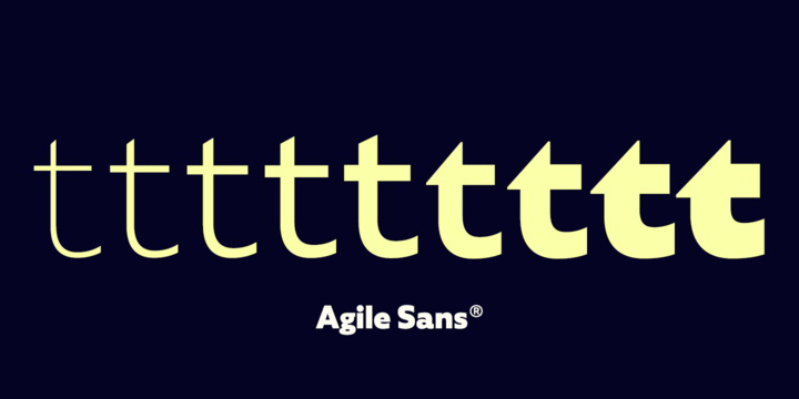 Agile Sans Extra Light Font preview