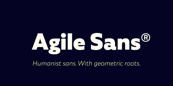 Agile Sans Heavy Italic Font preview