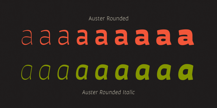 Auster Rounded Light Italic Font preview