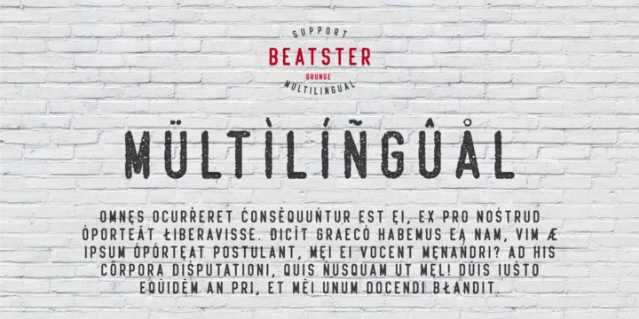 Beatster Outline Font preview