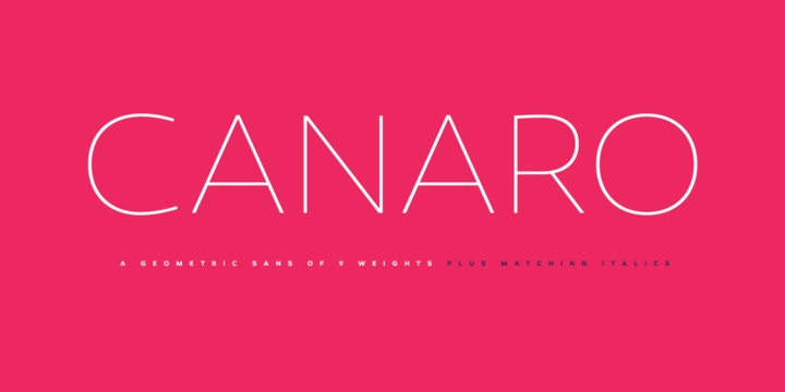 Canaro Font preview