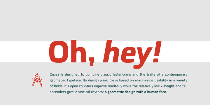 Objet Thin Italic Font preview