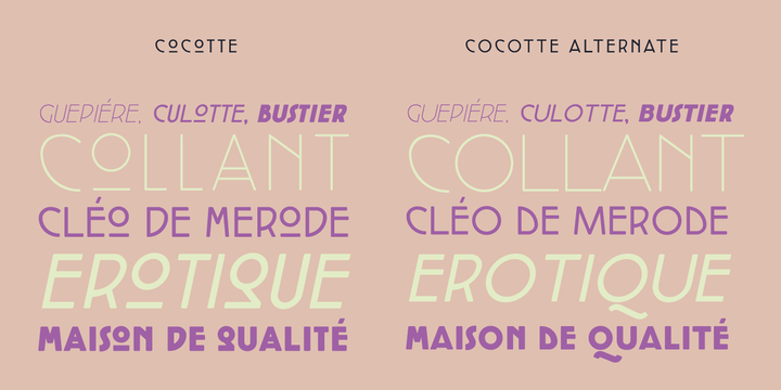 Cocotte Extra Light It Font preview