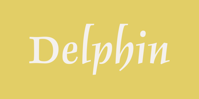 Delphin Com II Font preview