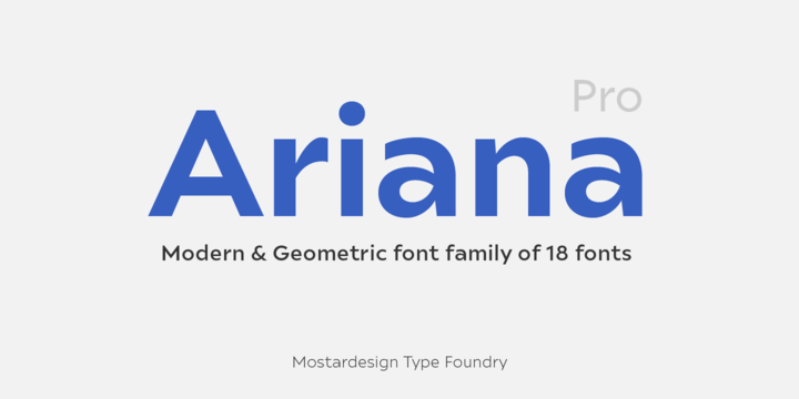 Ariana Pro Font preview