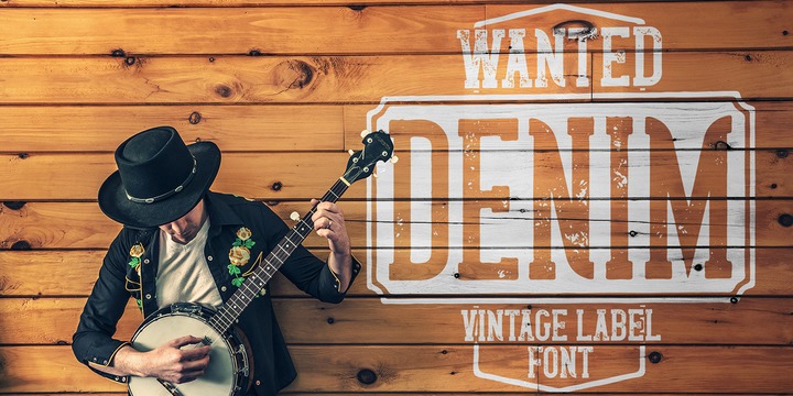 Wanted Denim Shadow Font preview