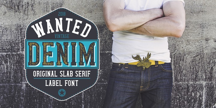 Wanted Denim Aged Font preview