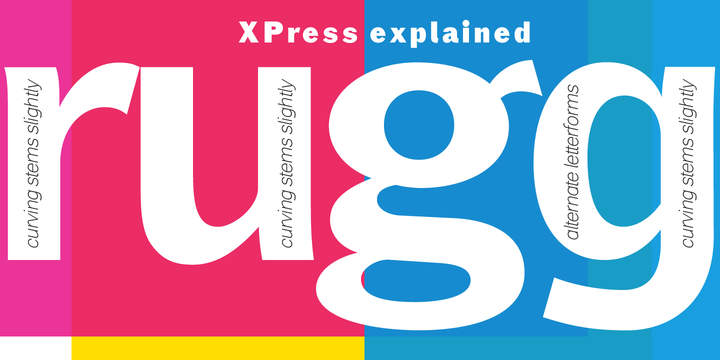 Xpress Regular Italic Font preview