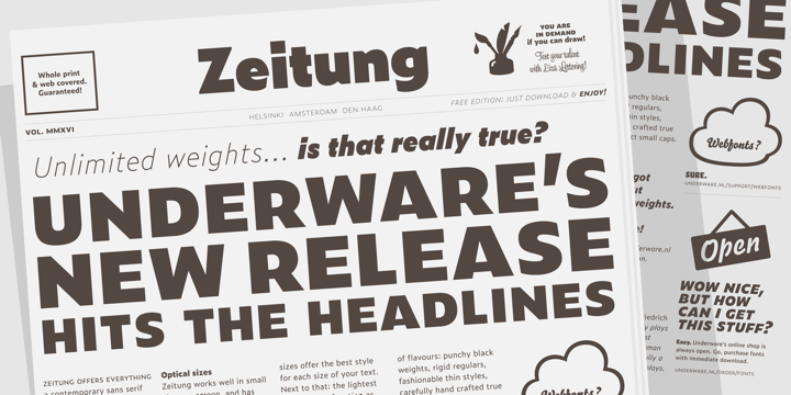 Zeitung Mono Pro Bold Italic Font preview