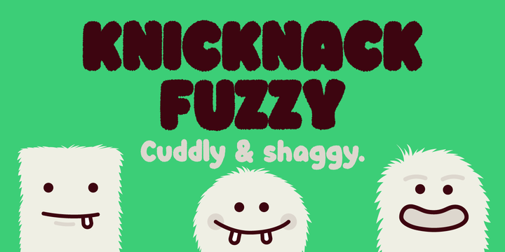 Knicknack Fuzzy Bold Font preview
