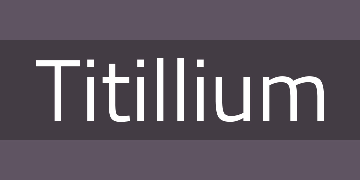 Titillium Font preview