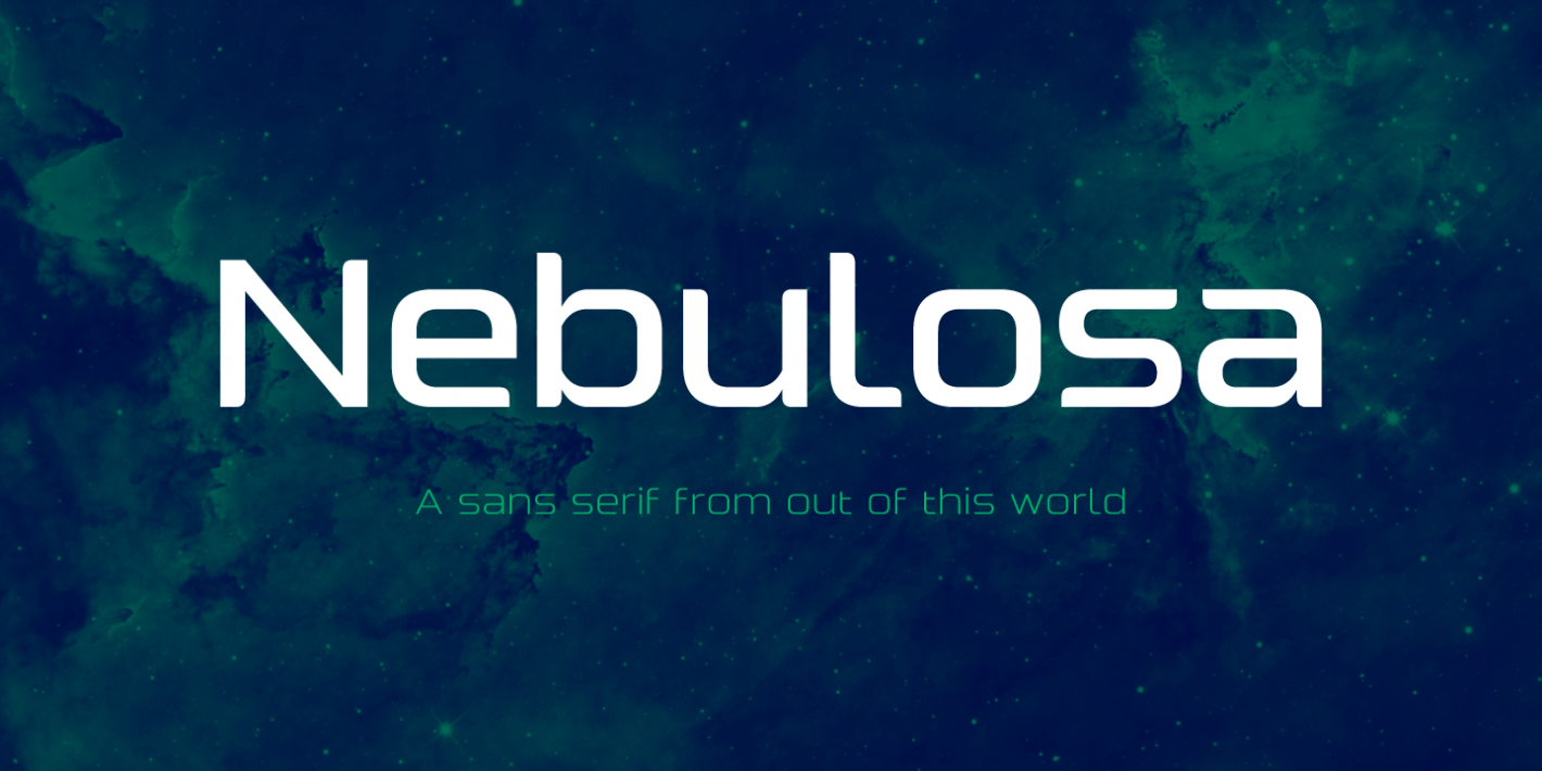 Nebulosa Black Display Solid Font preview