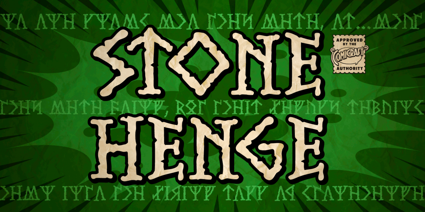 Stonehenge Font preview