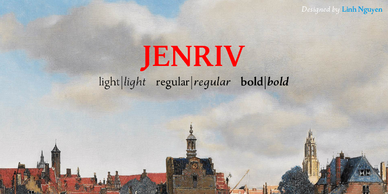 Jenriv Titling Font preview